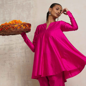 trueBrowns Pink Silk Co-ord Set