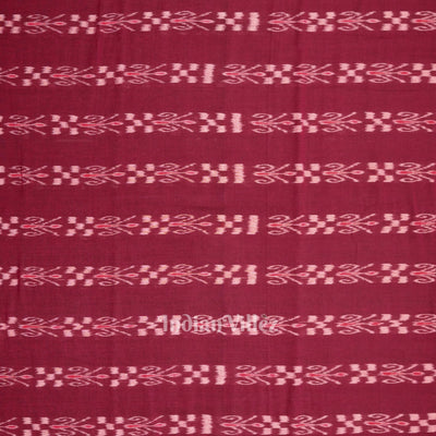 Purple Mayur Chandrika Sambalpuri Ikat Cotton Fabric