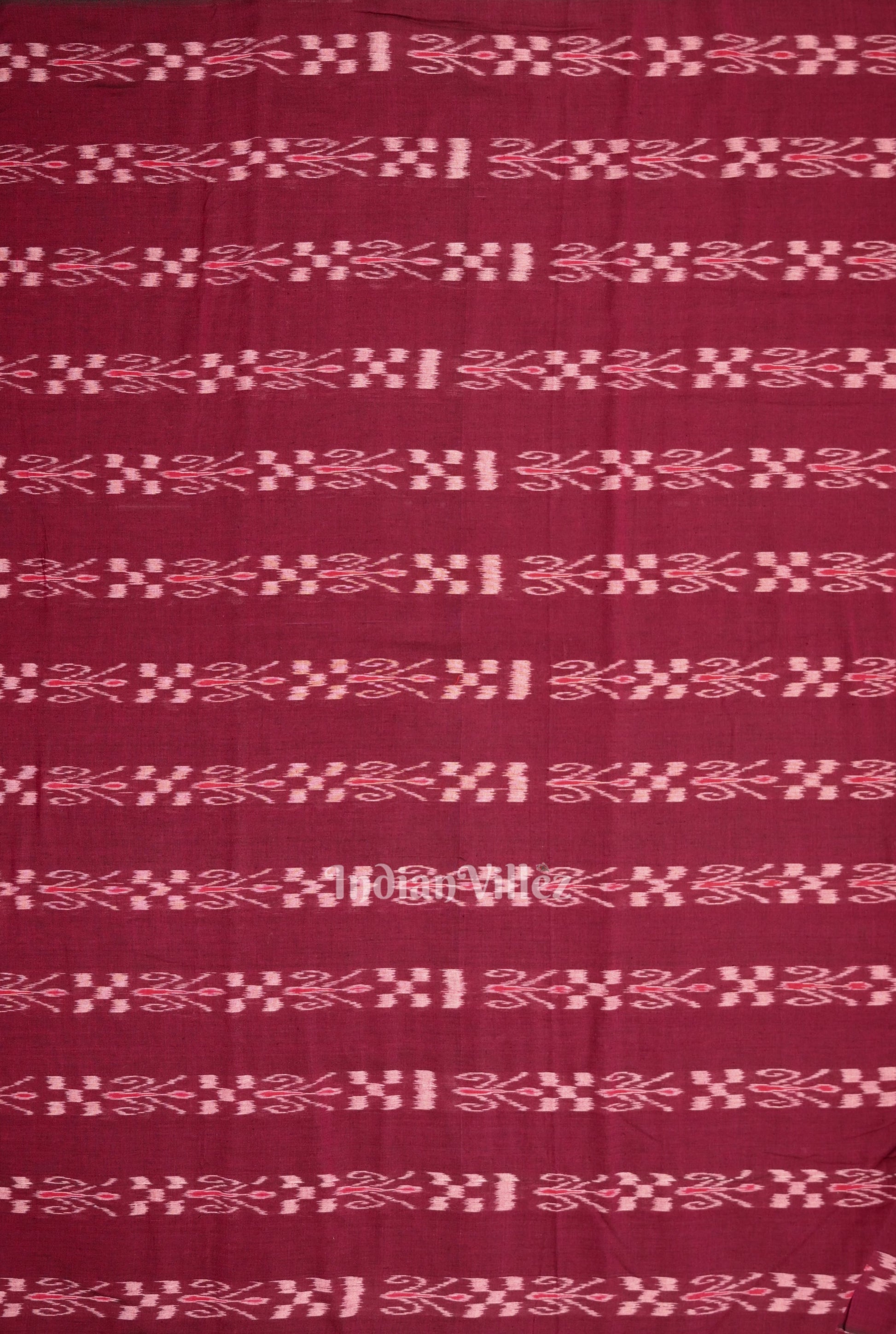 Purple Mayur Chandrika Sambalpuri Ikat Cotton Fabric