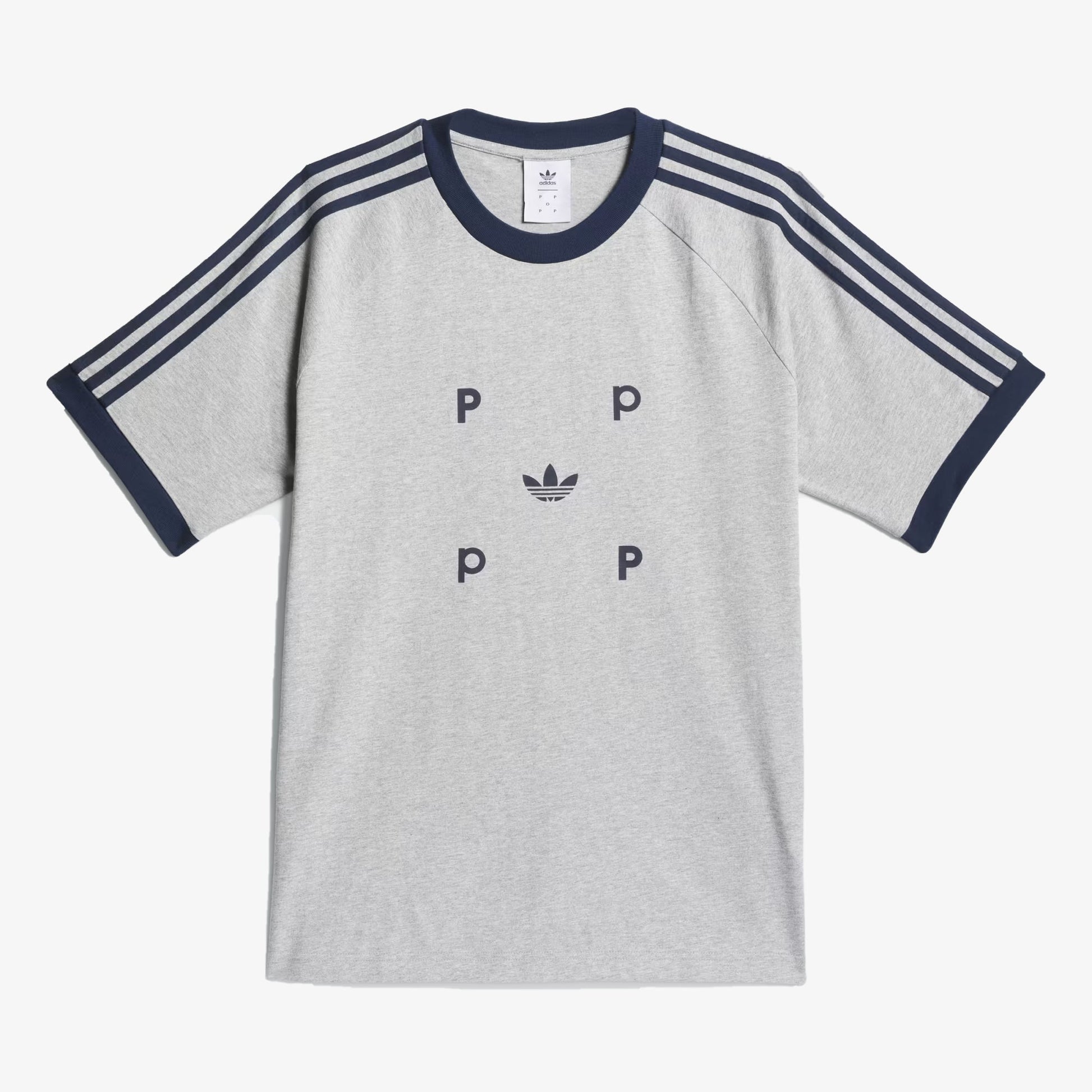 Adidas Originals | POP CLASSIC TEE  { MEDIUM GREY HEATHER/COLLEGIATE