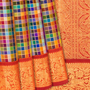 Fifty Thousand Colour Handloom Korvai Silk Saree