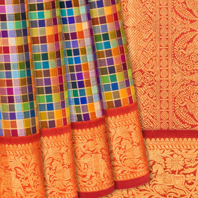 Fifty Thousand Colour Handloom Korvai Silk Saree