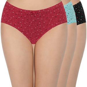 Printed Mid Rise Hipster (Pack of 3)