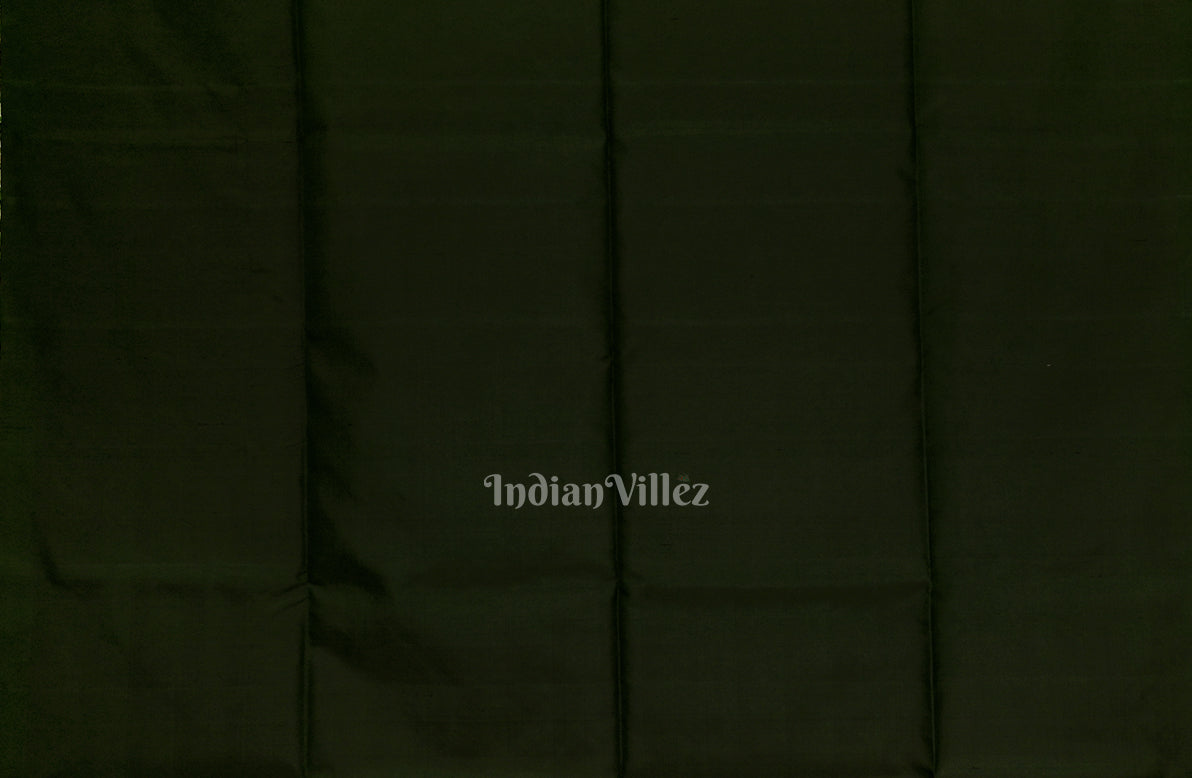 Deep Green Pure Kanjivaram Soft Silk Saree