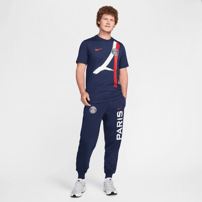 NIKE | PARIS SAINT-GERMAIN STANDARD ISSUE DRI-FIT SOCCER TAPERED PANT { MIDNIGHT NAVY/UNIVERSITY RED