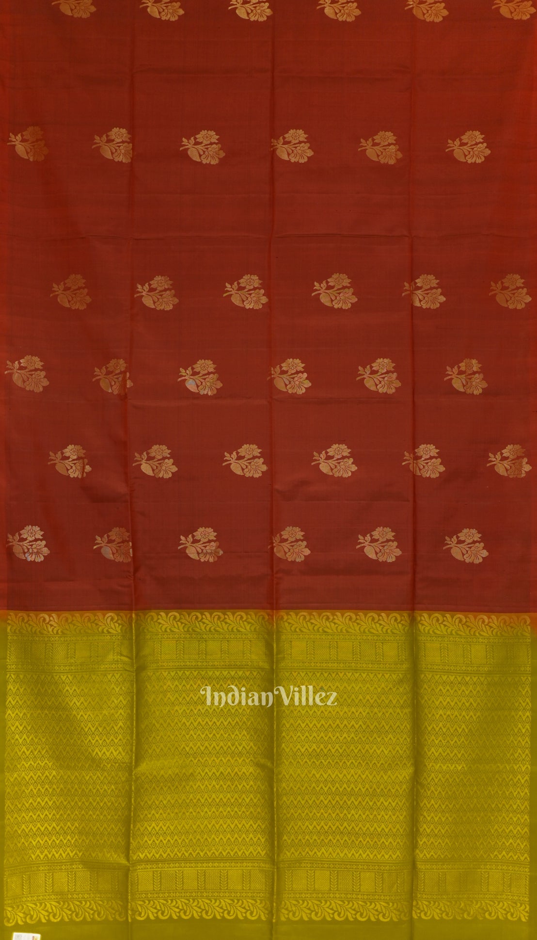 Lemon Yellow With Deep Maroon Pure Kanjivaram Soft Silk Saree