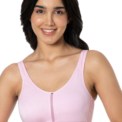 Cotton Daily Support Solid Non Padded Non-Wired Bra - Lilac Pink