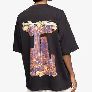 F A R A K | TAAZA KHABAR T-SHIRT { BLACK/BLACK