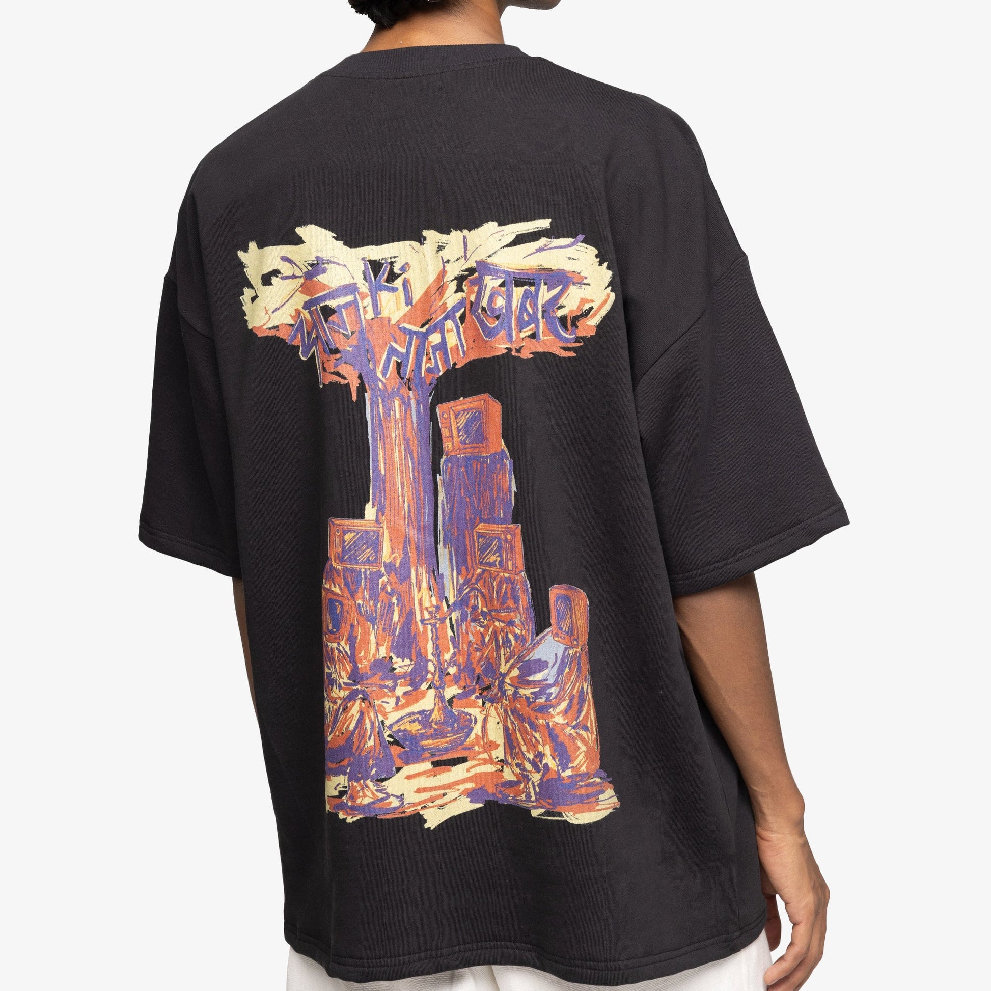 F A R A K | TAAZA KHABAR T-SHIRT { BLACK/BLACK