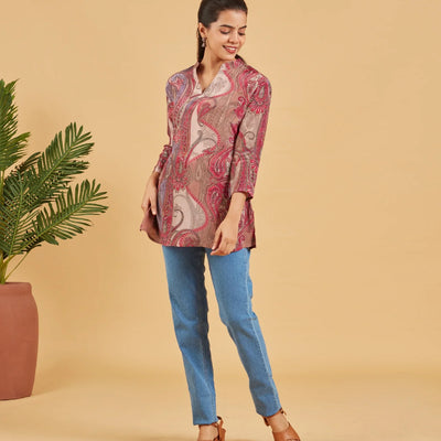 Multi colour Abstract Printed Short Top