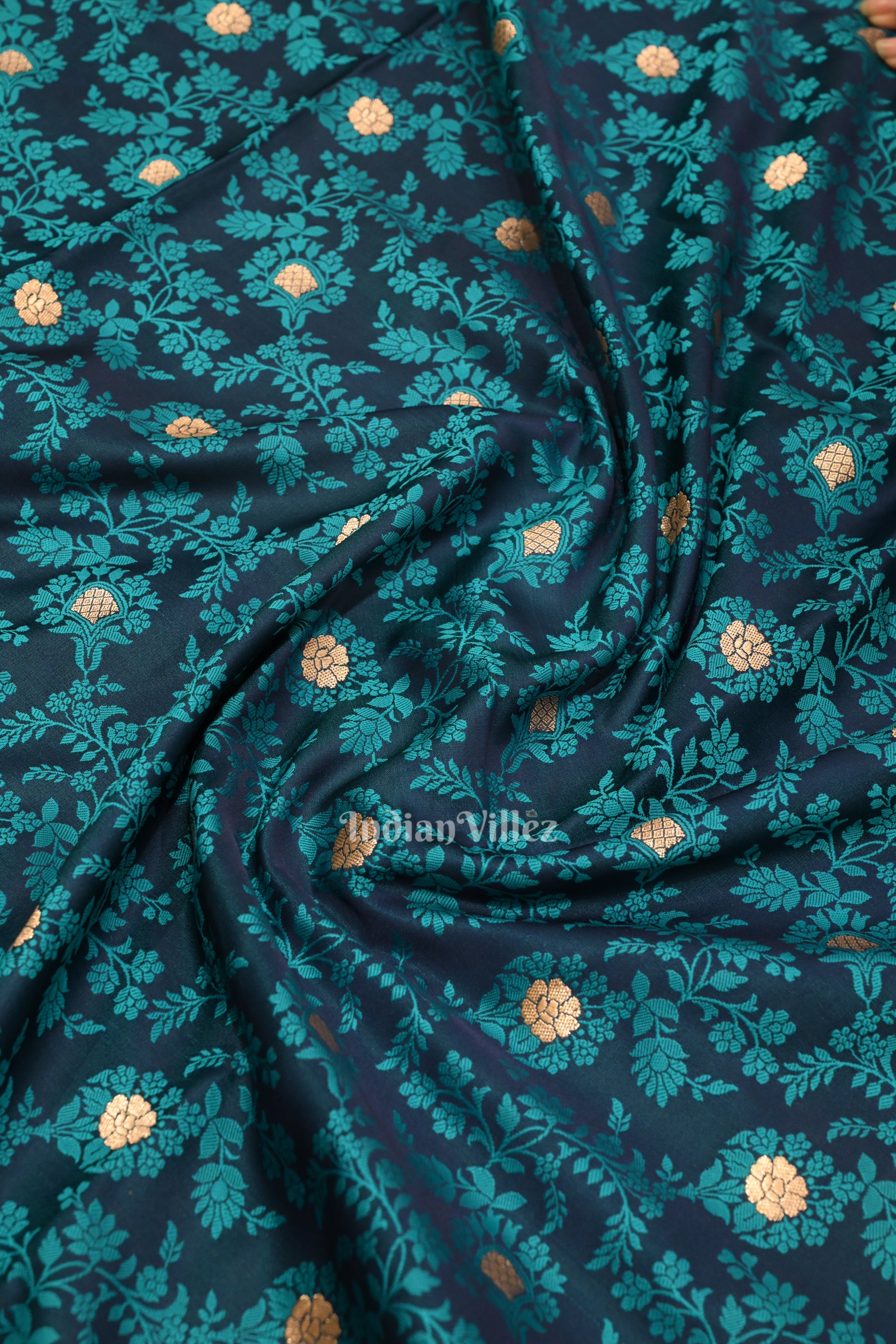 Exclusive Dark Blue Soft Pure Mashru Satin Silk Banarasi Saree