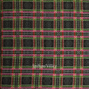 Black with Multi Color Utkalaxmi Sambalpuri Ikat Cotton Fabric
