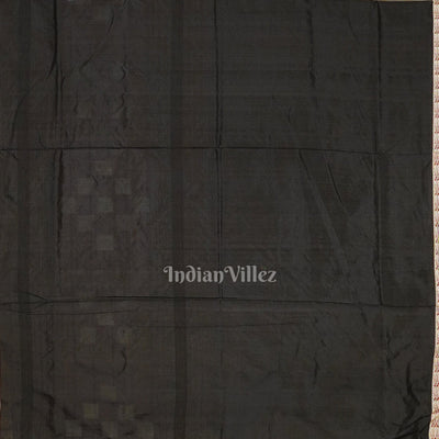 Black Pasapalli Sambalpuri Ikat Silk Saree with Bichitrapuri Border