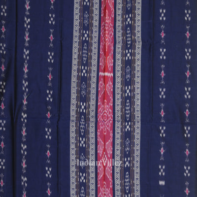 Blue Green Pasapali Sambalpuri Cotton Dress set with Dupatta
