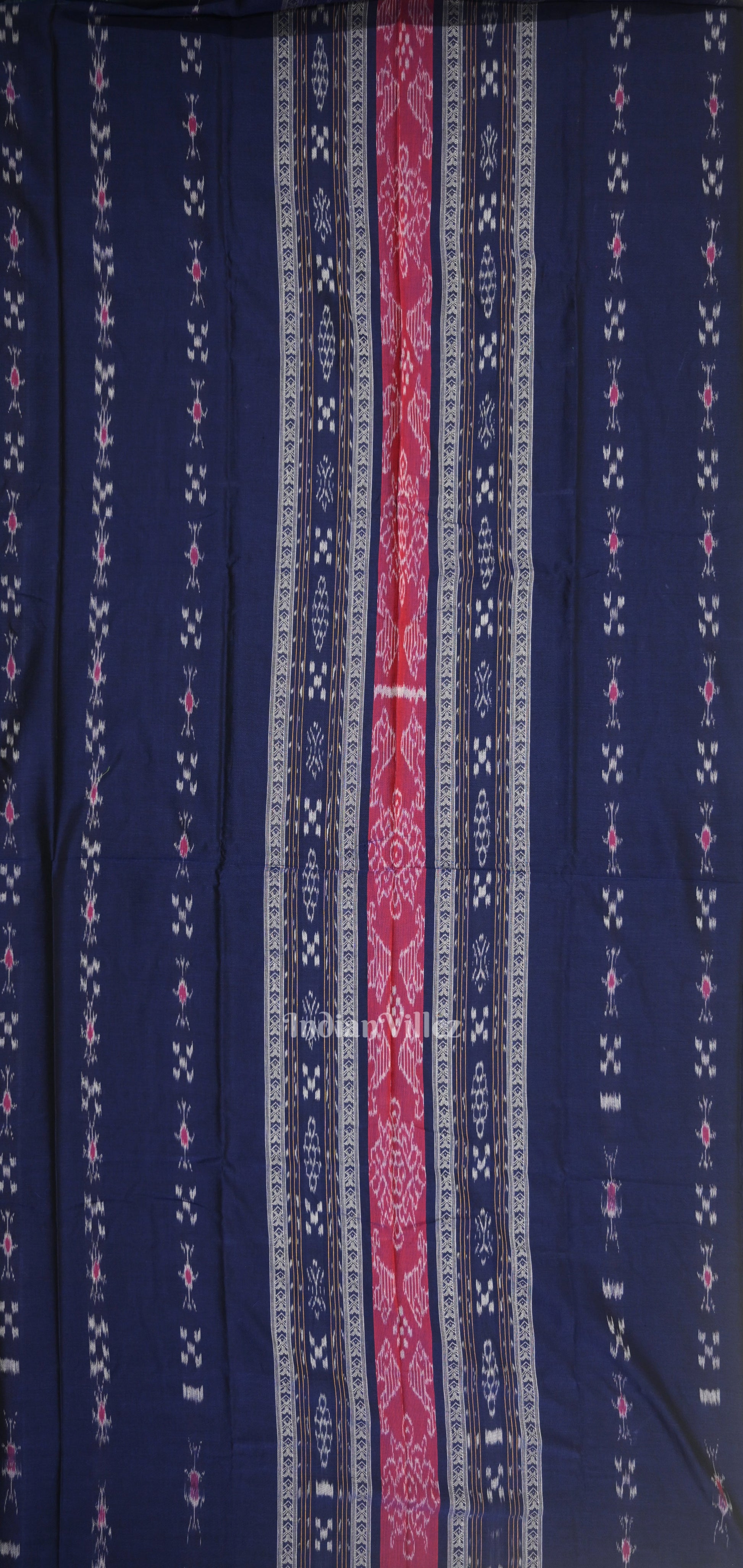 Blue Green Pasapali Sambalpuri Cotton Dress set with Dupatta
