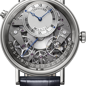 Breguet Tradition Silver & Grey Dial Black 40 MM Watch for Men