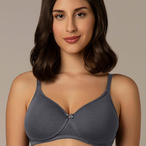 All Day Smooth Comfort Padded & Non-wired Bra - Gray Stone