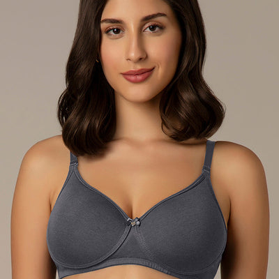 All Day Smooth Comfort Padded & Non-wired Bra - Gray Stone