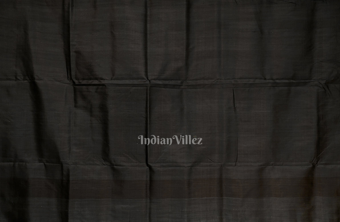 Black Pasapali Border Odisha Ikat Contemporary Silk Saree