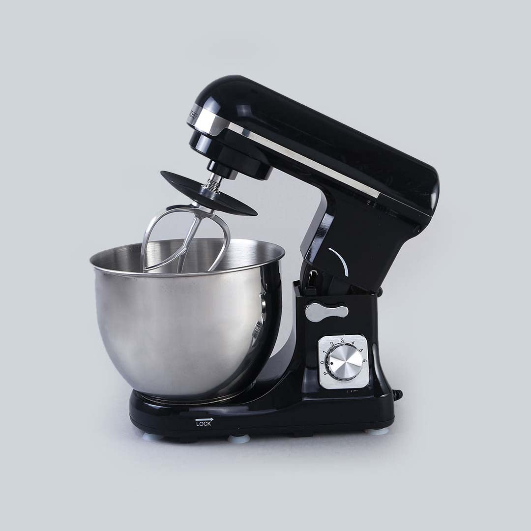 Crimson Edge Die-Cast Metal Kitchen Stand Mixer and Beater
