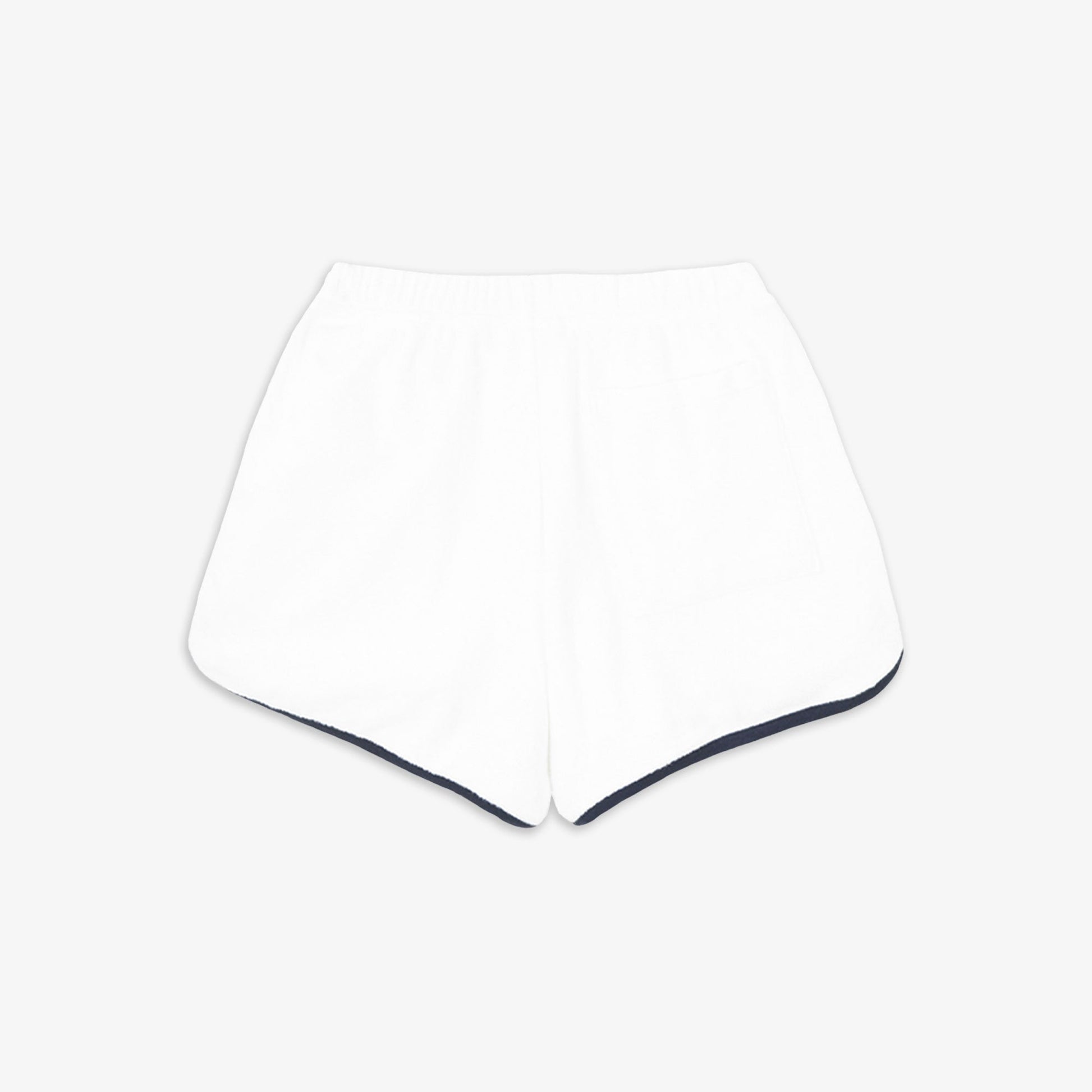 SPORTY & RICH | HOTEL DU CAP CURSIVE TERRY SHOTS { WHITE/NAVY
