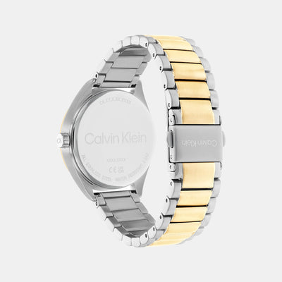 Essentials Women Quartz Gold Dial Analog Stainless Steel Watch 25200192