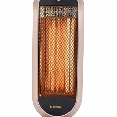 Carbon 2 Rod Room Heater for Winter with 2 Heat Setting - 500W/1000W (Black/Brown)