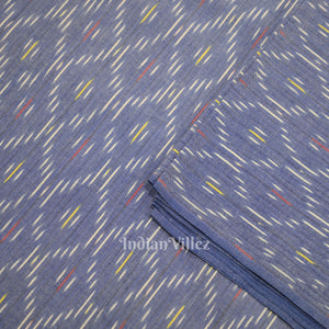 Surf Blue Pochampally Ikat Cotton Fabric