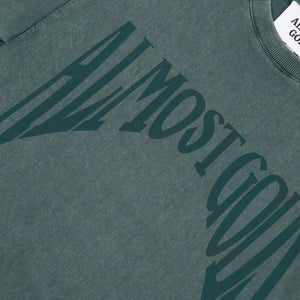 ALMOST GODS | STONEWASHED GOTHIC RELAXED TEE { PINE