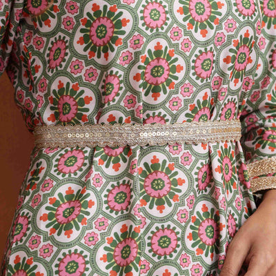 trueBrowns Light Gold Embellished Belt