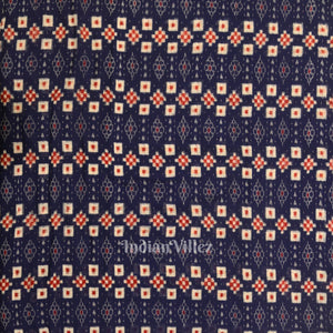 Blue Pasapali Sambalpuri Ikat Cotton Fabric