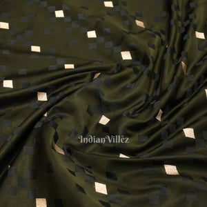 Teal Green Soft Pure Mashru Satin Silk Banarasi Saree