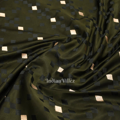 Teal Green Soft Pure Mashru Satin Silk Banarasi Saree