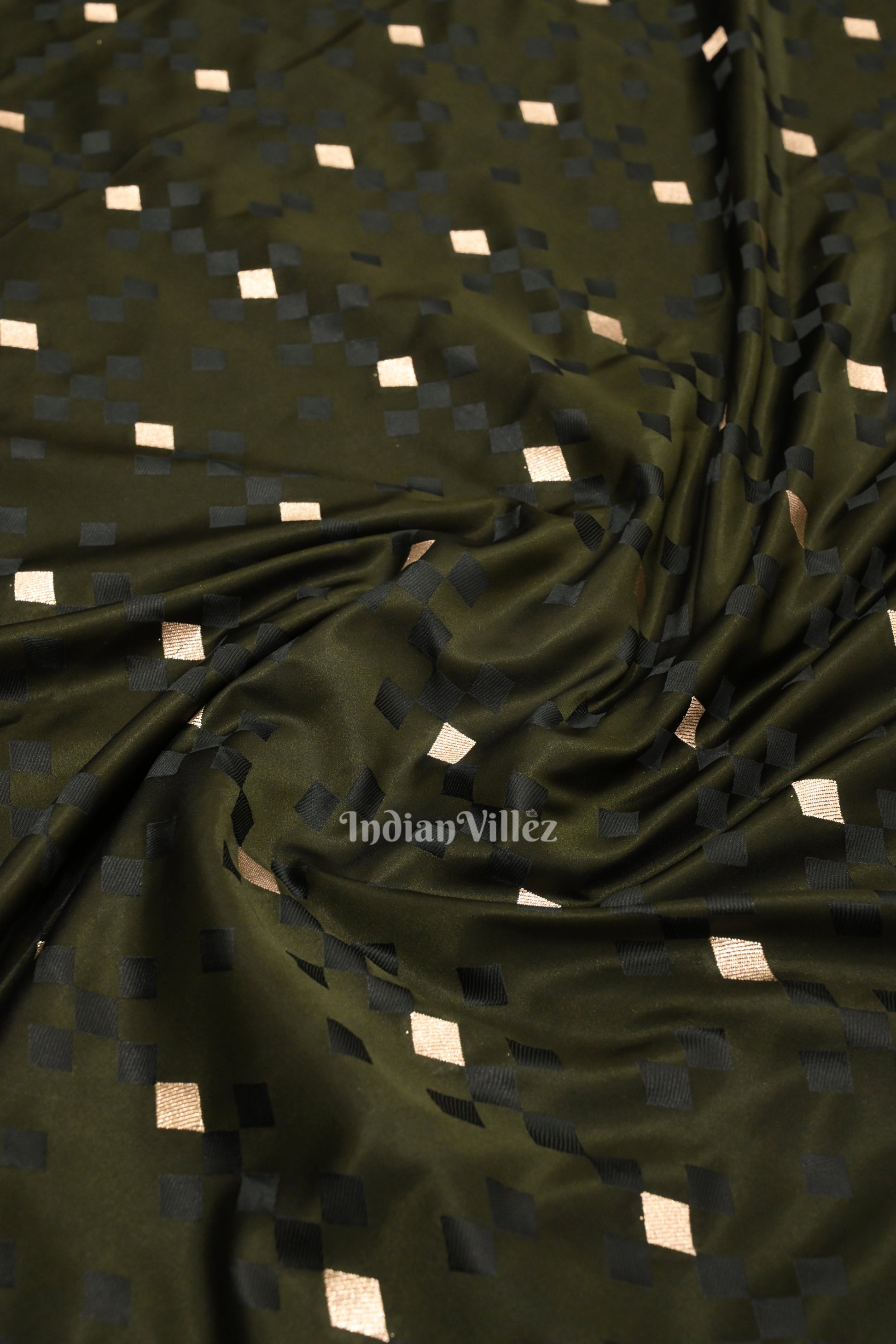 Teal Green Soft Pure Mashru Satin Silk Banarasi Saree