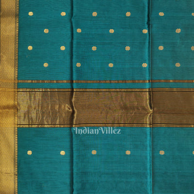 Royal Blue  Maheshwari Pure Silk Cotton Maheshwari Saree