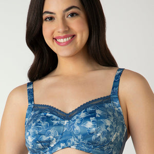 Demure Non-Padded Non-Wired Contour Bra - Floral Fusion Print