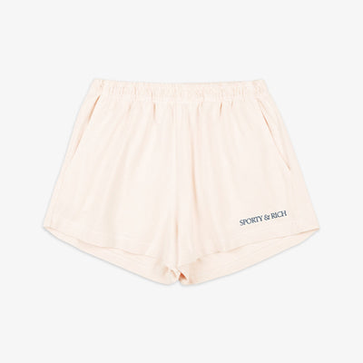 SPORTY & RICH | H&W CLUB DISCO SHORT { CREAM/NAVY