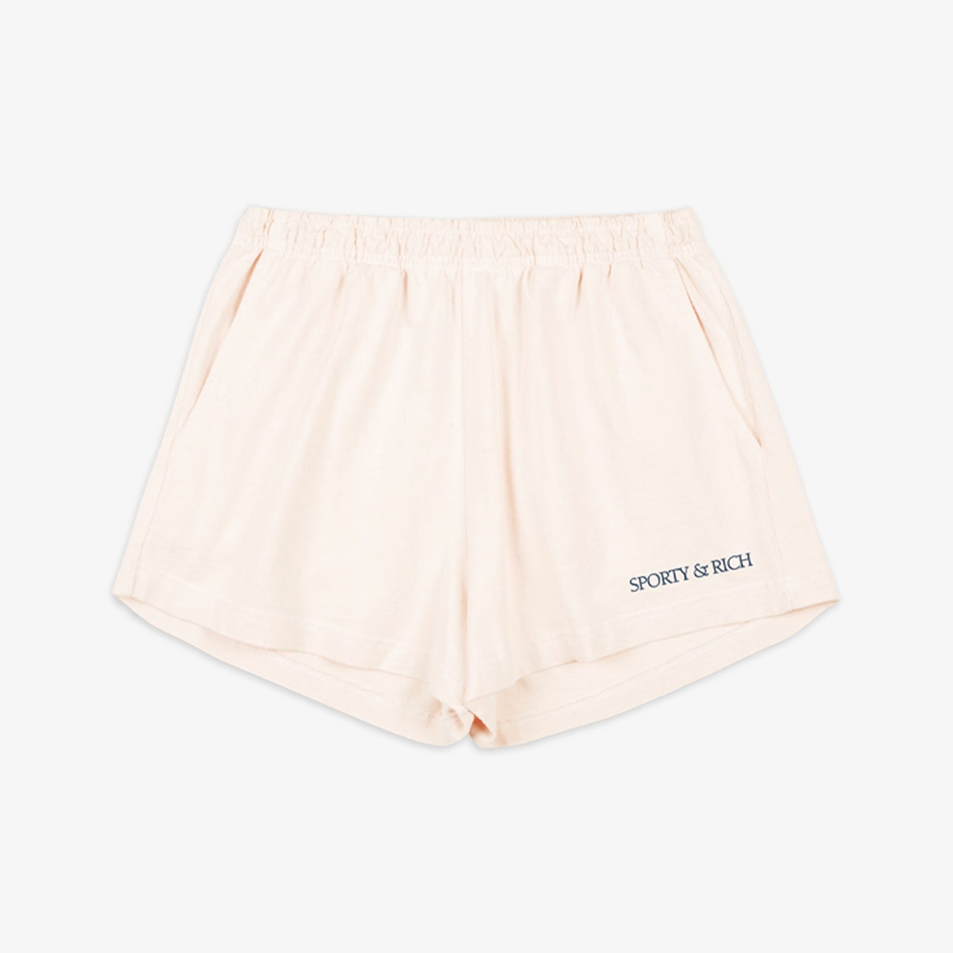 SPORTY & RICH | H&W CLUB DISCO SHORT { CREAM/NAVY