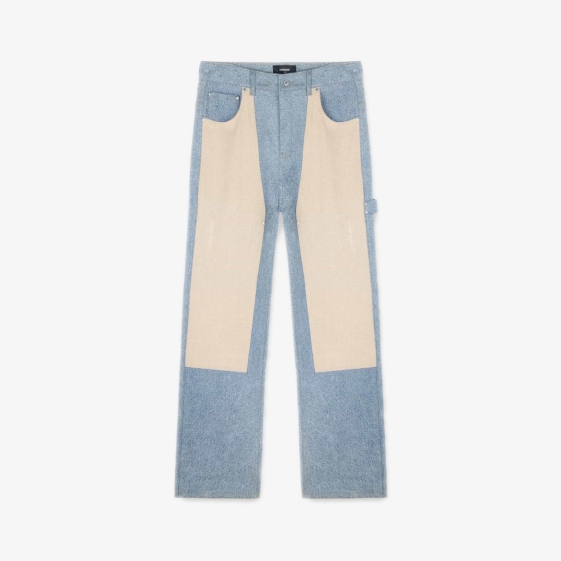 REPRESENT | R3C-V2 COLOUR BLOCK CARPENTER DENIM { BLUE
