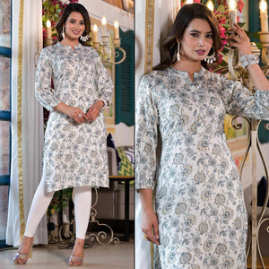 grey-floral-foil-printed-chanderi-silk-kurti