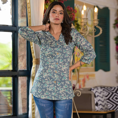 grey-floral-printed-pure-cotton-top