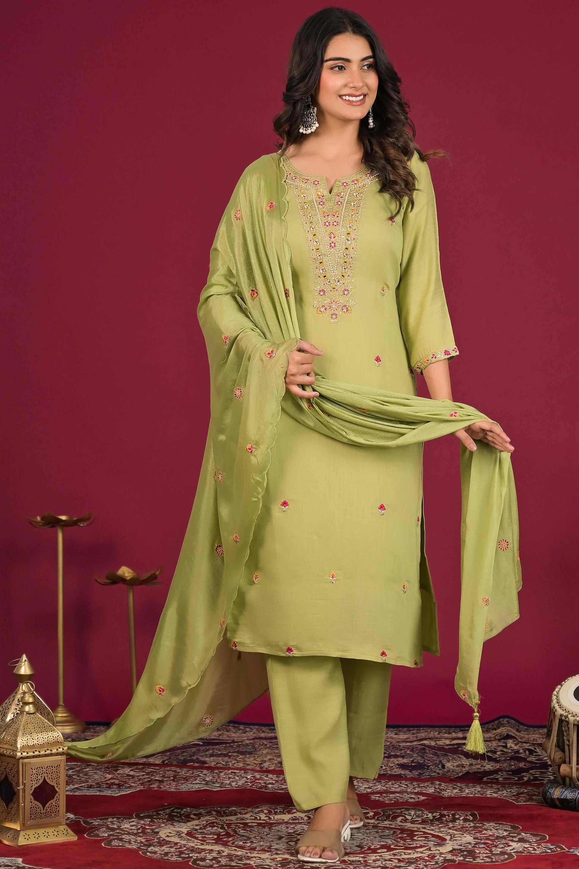 green-floral-embroidered-pure-cotton-salwar-suit
