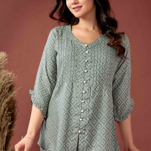 grey-bandhani-printed-pure-cotton-top