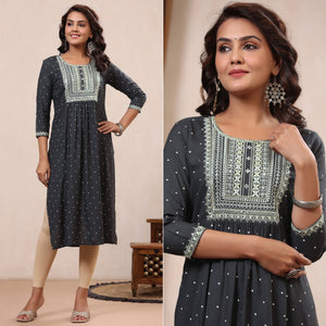 grey-floral-embroidered-rayon-kurti-2