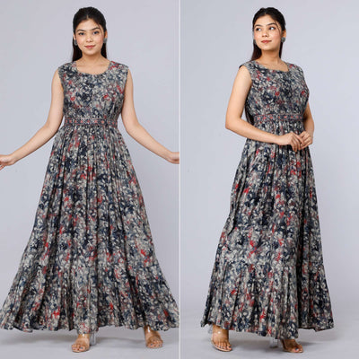 grey-floral-printed-muslin-gown