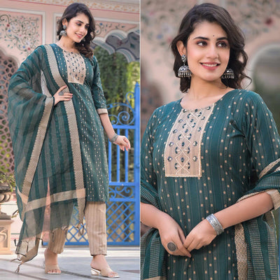 green-woven-pure-cotton-straight-salwar-suit