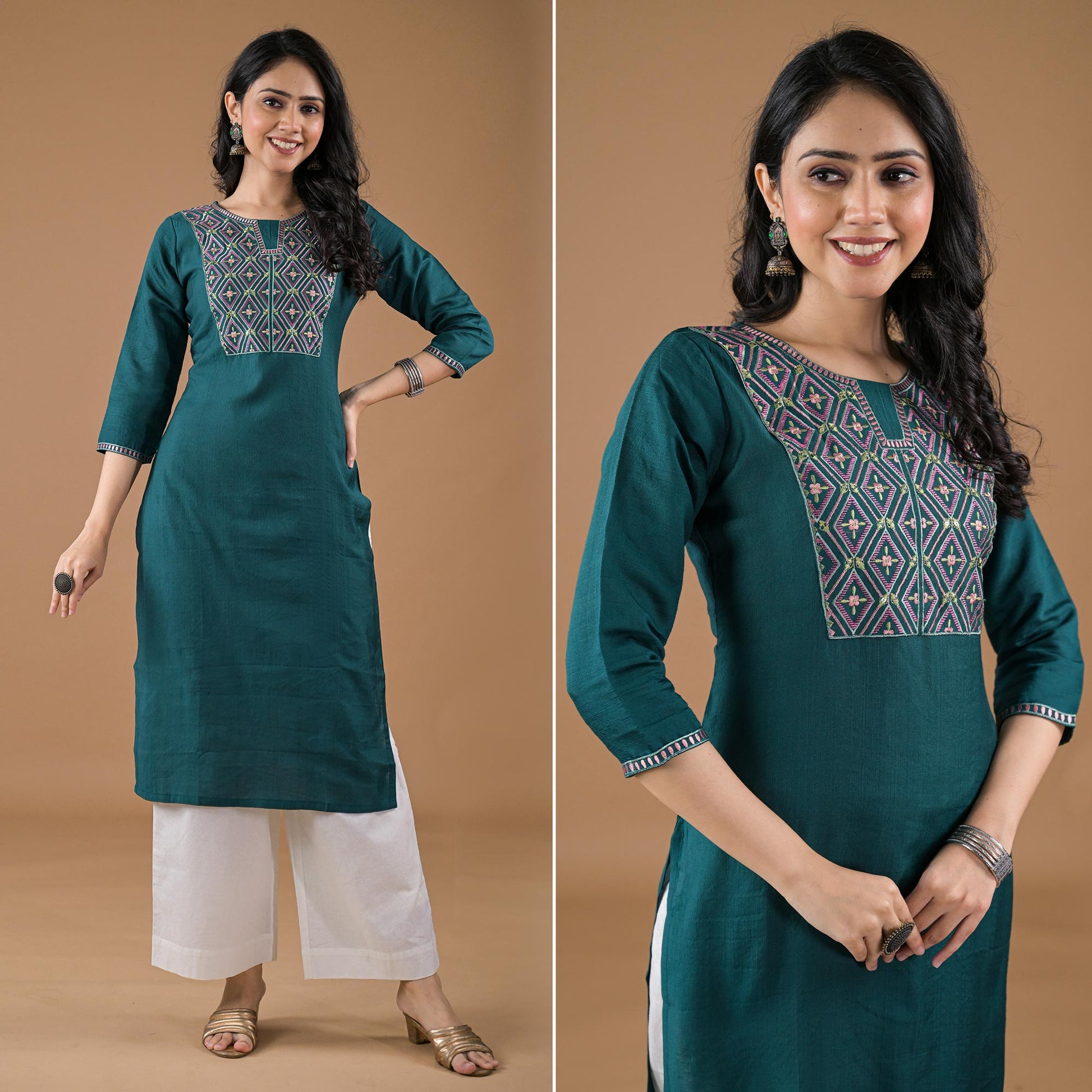 green-yoke-embroidered-pure-cotton-straight-kurti