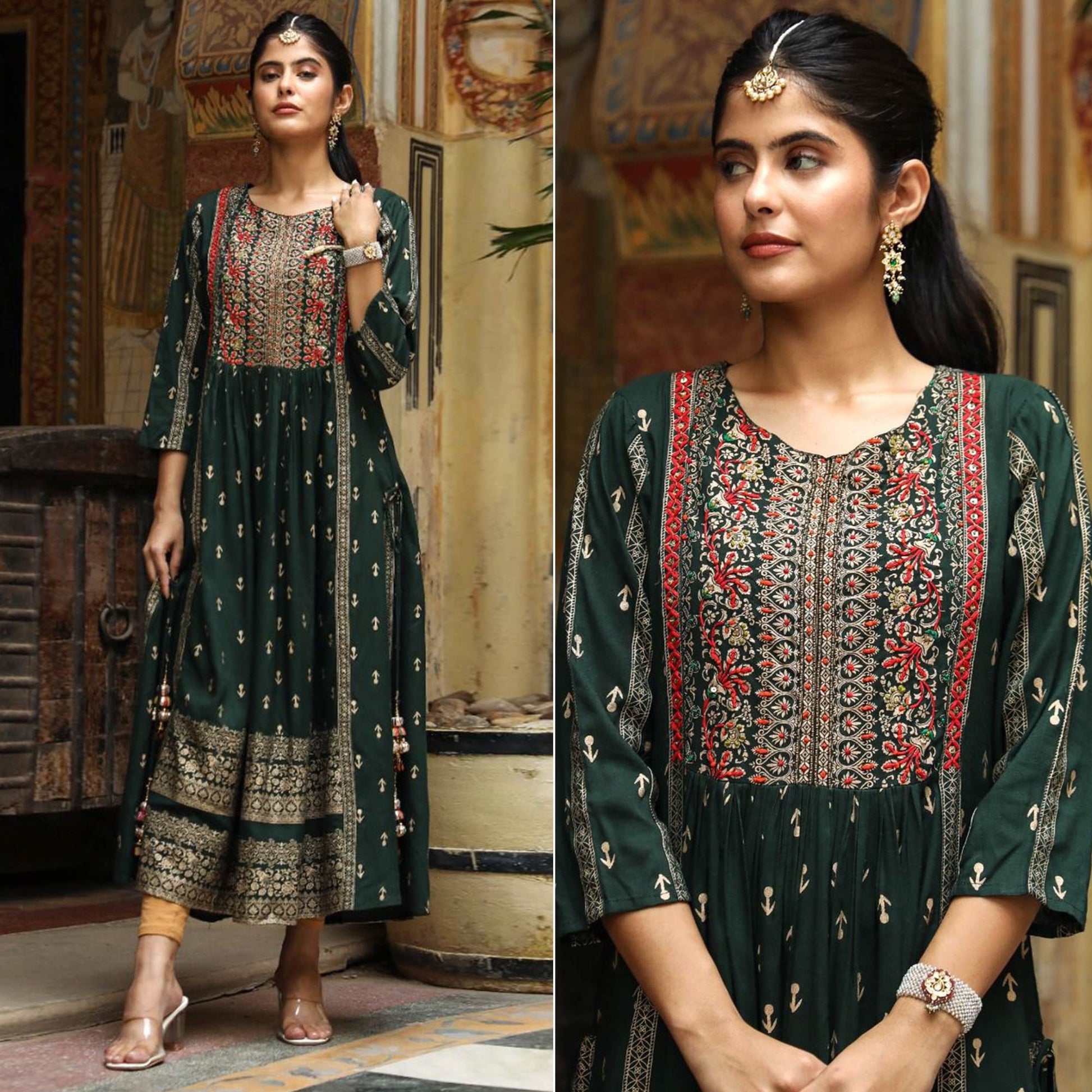 green-printed-with-embroidered-rayon-long-kurti
