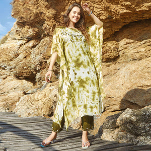 green-printed-with-handwor-georgette-kaftan-set