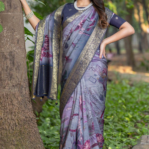 grey-floral-printed-viscose-saree-2